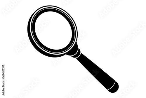 magnifying glass silhouette vector 