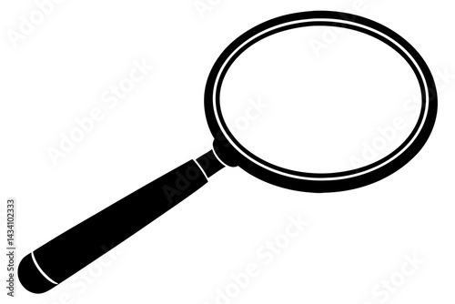 magnifying glass silhouette vector 