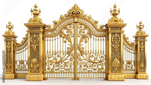 golden gates on white 

