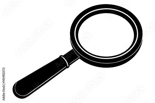 magnifying glass silhouette vector 