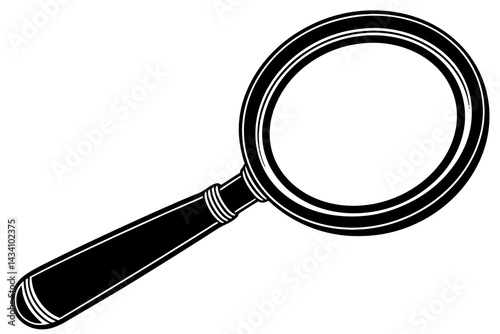 magnifying glass silhouette vector 