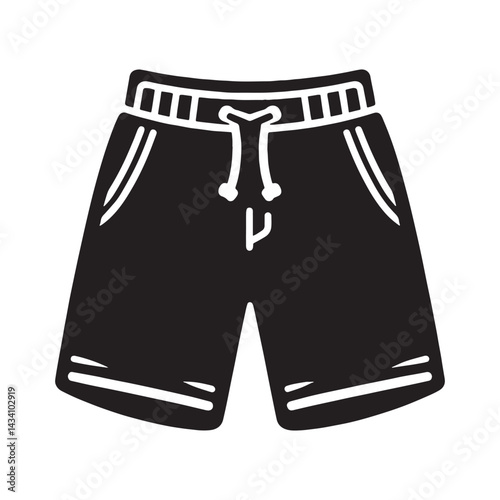 Classic Shorts silhouette, timeless warm-weather staple – Shorts illustration – Minimalist Shorts vector – Men's dress silhouette

