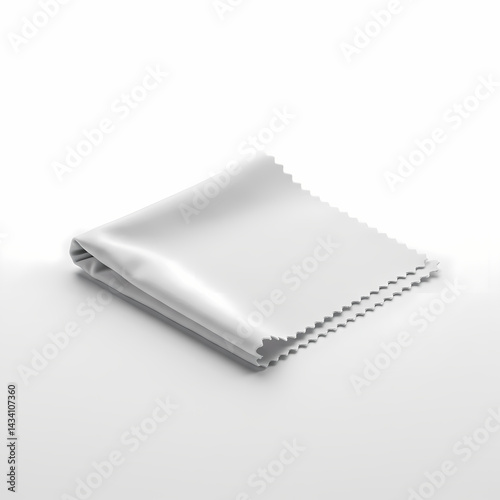 High-Resolution Image of a Clean White Microfiber Cleaning Cloth