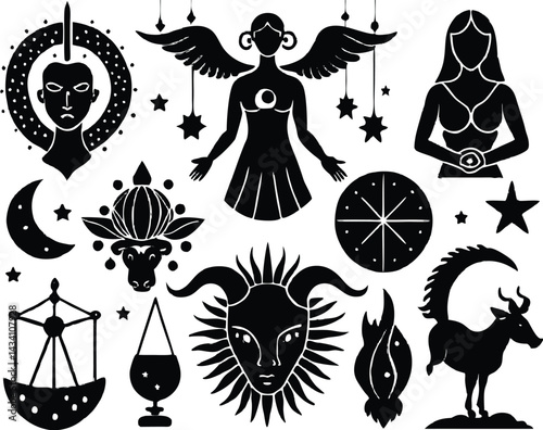 Celestial Shadows: The Mystical Dance of Stars and Spirit