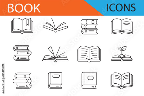 Versatile Book Icons for Digital Libraries, Reading, and Study Apps