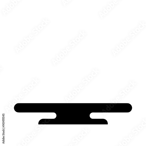 Flat horizontal bar icon with rounded ends on white background - concept of separator interface UI divider minimal navigation