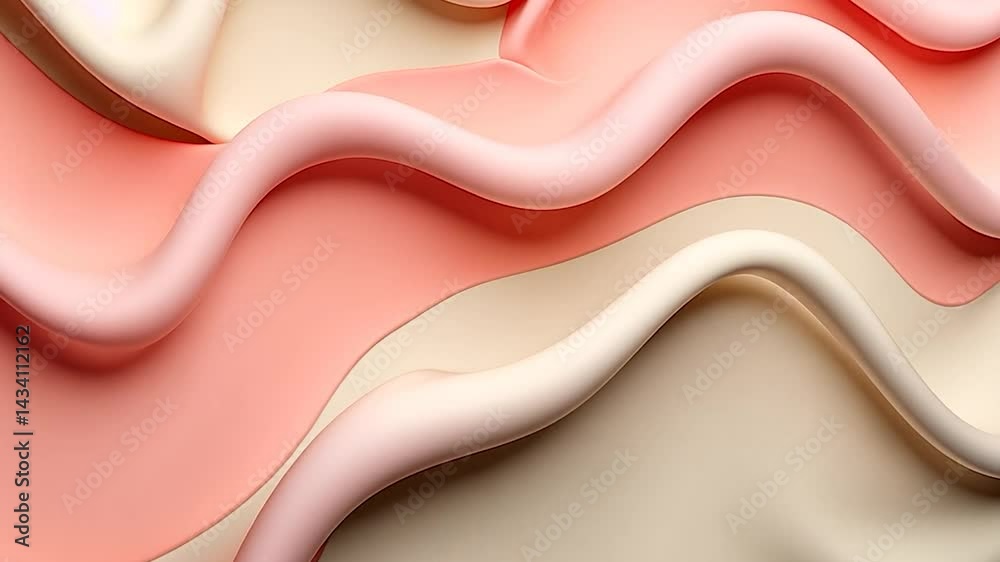 Abstract design of soft, wavy colors.