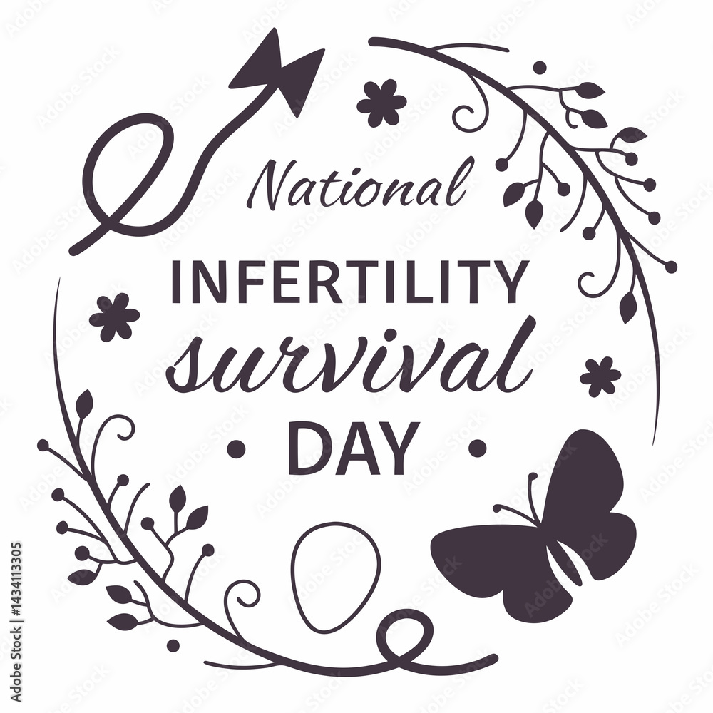 Fototapeta premium NATIONAL INFERTILITY SURVIVAL DAY vector illustration
