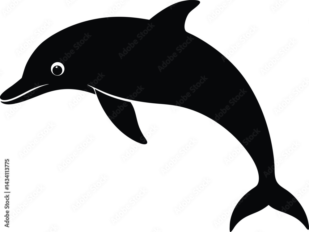 Naklejka premium dolphin isolated on white background