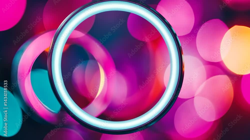 Abstract rings in vibrant colors with bokeh. Abstract rings in vibrant colors with bokeh.