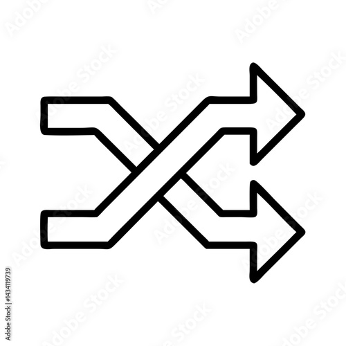 crossover line drawn vehicles. vector art - outline icon crossover, isolated transparent background