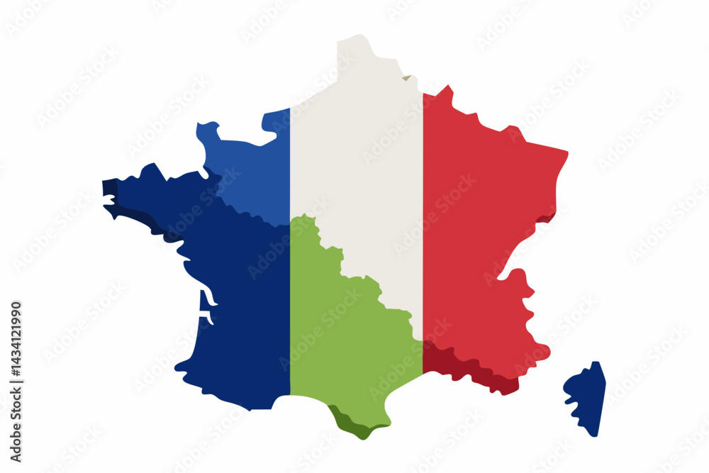Fototapeta premium map of france vector illustration 