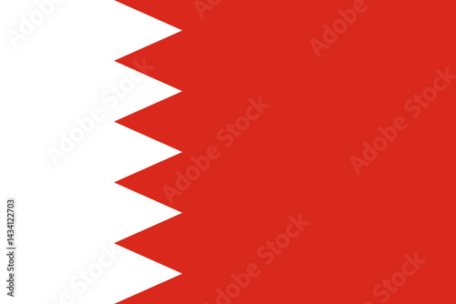 Bahrain flag vector. Bahrain flag icon