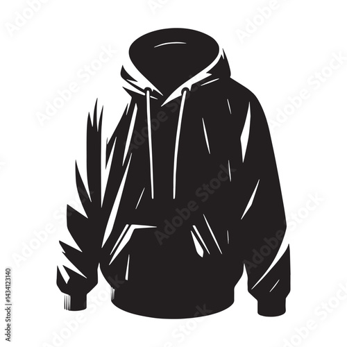 Modern Windbreaker silhouette, ideal for active lifestyles – Windbreaker illustration – Minimalist Windbreaker vector – Men's dress silhouette

