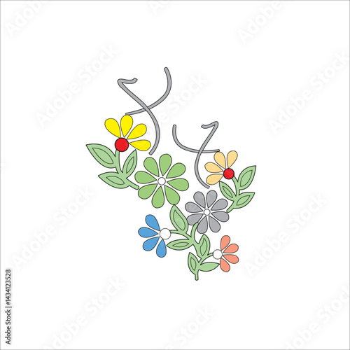 Buckwheat Branch with Flowers Leaves and Seeds