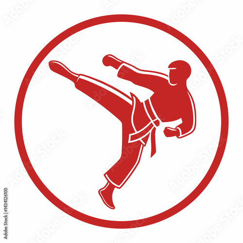 Karate Fighter Vector Illustration