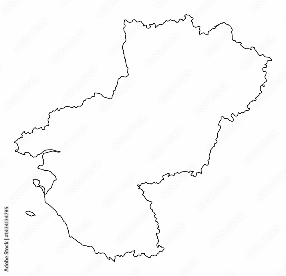 Pays de la Loire outline map