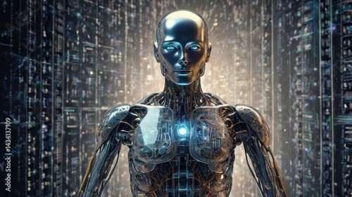 Cybernetic Woman: A Futuristic, Metallic Portrait