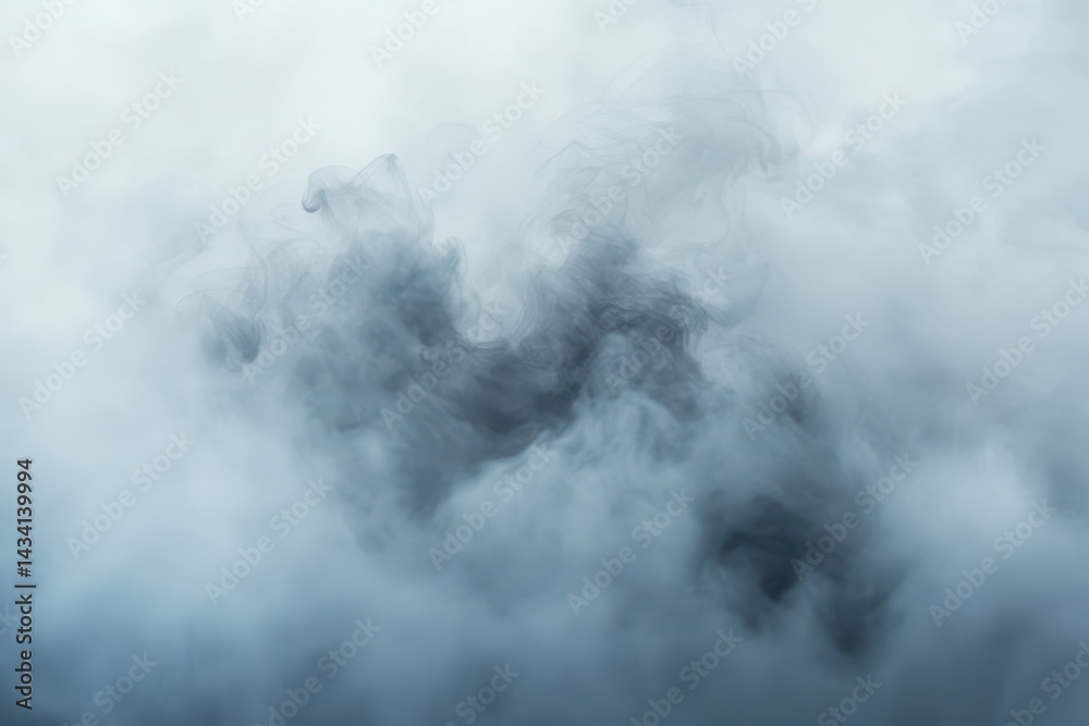 Abstract swirling smoke pattern on a white background Abstract swirling smoke pattern on a white background