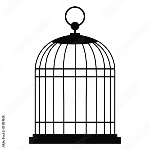 Bird cage silhouette 