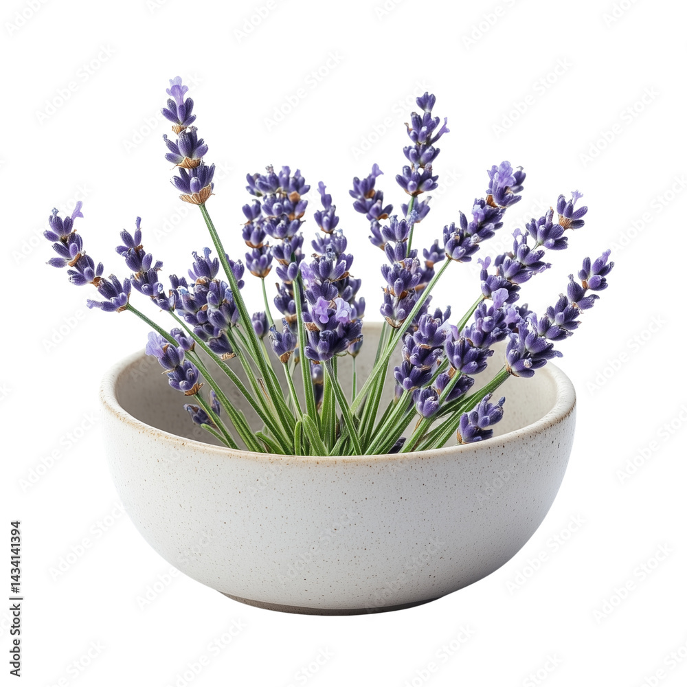 Obraz premium Fresh cut lavender flowers laid out as a decorative frame border, realistic high-qualit on transparent png background. Ai generated