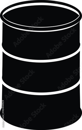 oil barrel isolated on black