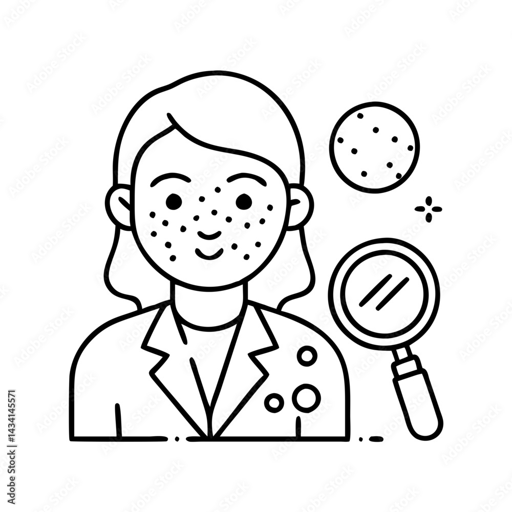 dermatologist icon, dermatologist line art - simple line art of dermatologist, perfect for dermatologist logos and icons dermatologist icon, dermatologist line art - simple line art of dermatologist, perfect for dermatologist logos and icons