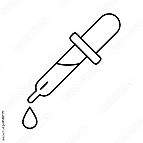dropper icon, dropper line art - simple line art of dropper, perfect for dropper logos and icons