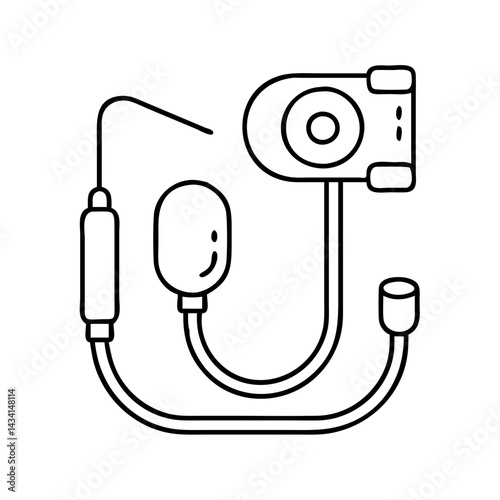 endoscope icon, endoscope line art - simple line art of endoscope, perfect for endoscope logos and icons