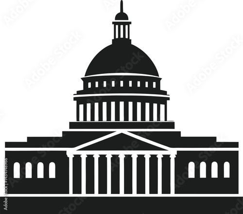 Simple and Bold Silhouette of Capitol Dome