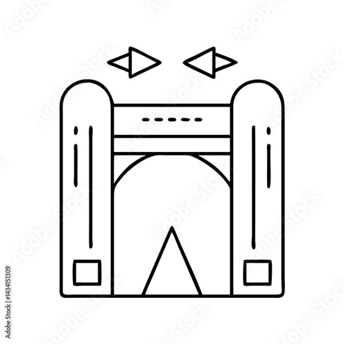 gateway icon, gateway line art - simple line art of gateway, perfect for gateway logos and icons