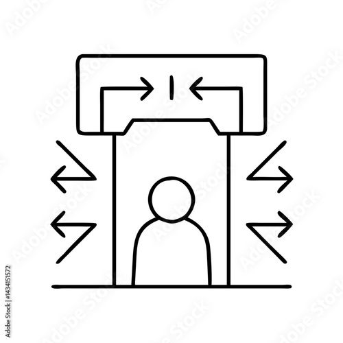 gateway icon, gateway line art - simple line art of gateway, perfect for gateway logos and icons