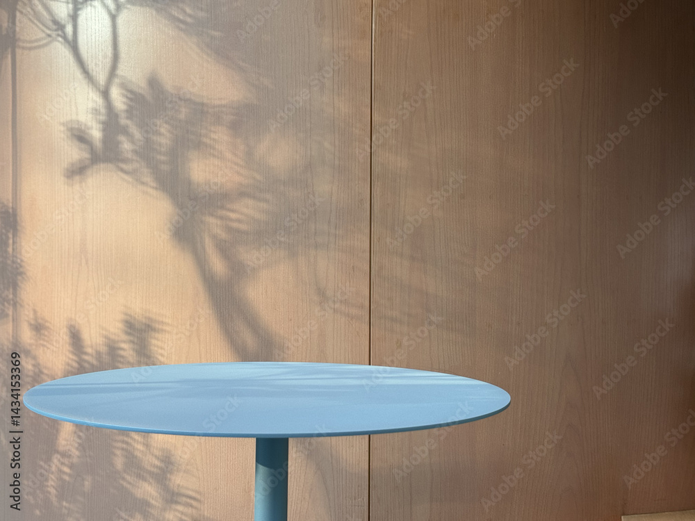 Blue Round Table and Soft Shadow