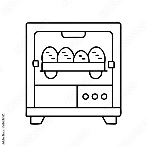 incubator icon, incubator line art - simple line art of incubator, perfect for incubator logos and icons