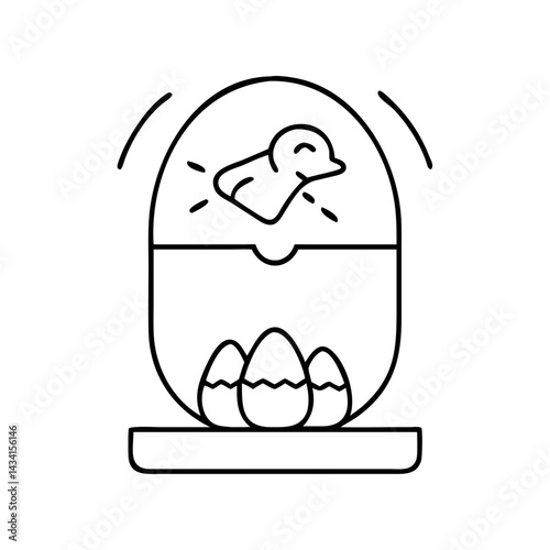 incubator icon, incubator line art - simple line art of incubator, perfect for incubator logos and icons