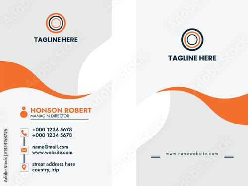 Simple Editable Vertical Business Card Template