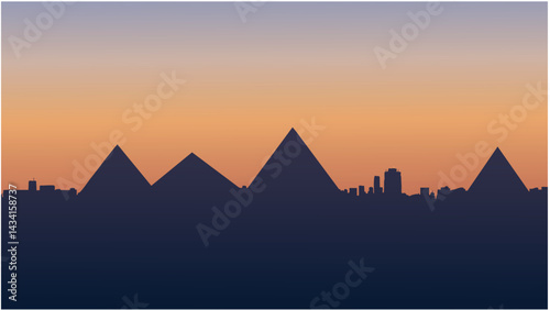 Egypt Skyline at Sunset.eps