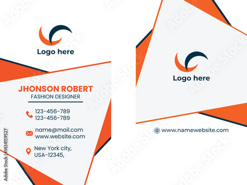 Simple Editable Vertical Business Card Template