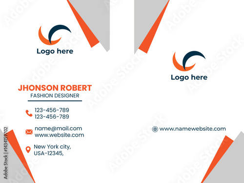 Simple Editable Vertical Business Card Template
