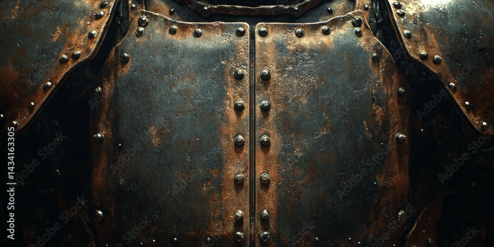 Naklejka premium Rusty Medieval Armor Texture
