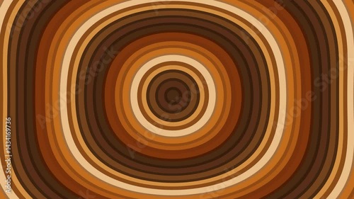Retro Brown Concentric Square Rings Abstract Pattern Background