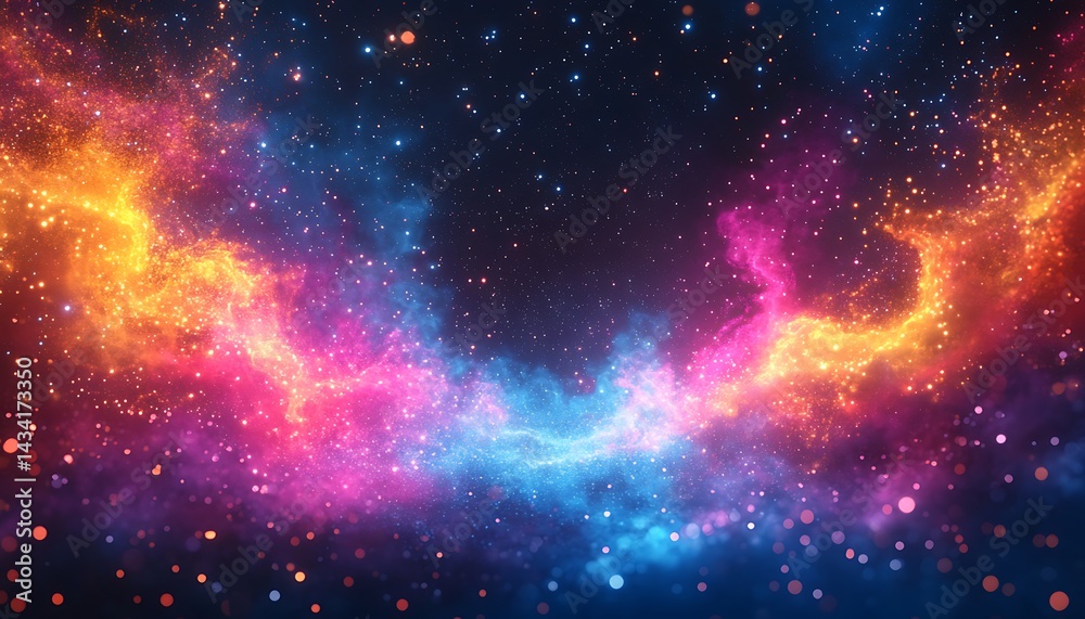 Cosmic galaxy backdrop with stars and colorful nebula gas clouds background Cosmic galaxy backdrop with stars and colorful nebula gas clouds background