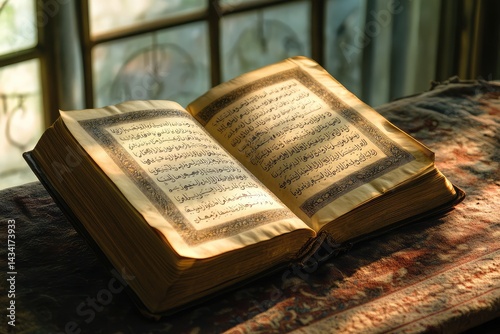 Quran. AI generated illustration. photo
