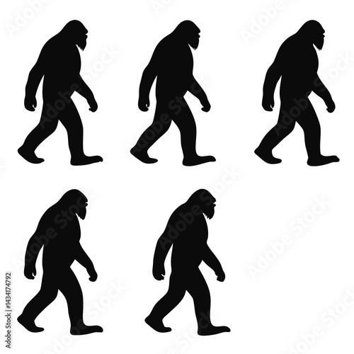 bigfoot mythical creature silhouette sequence