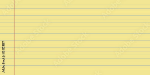 Yellow Legal Pad. Legal yellow paper with blue horizontal lines. Lined yellow paper