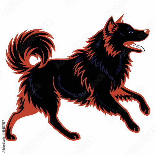 vector image of a dog
