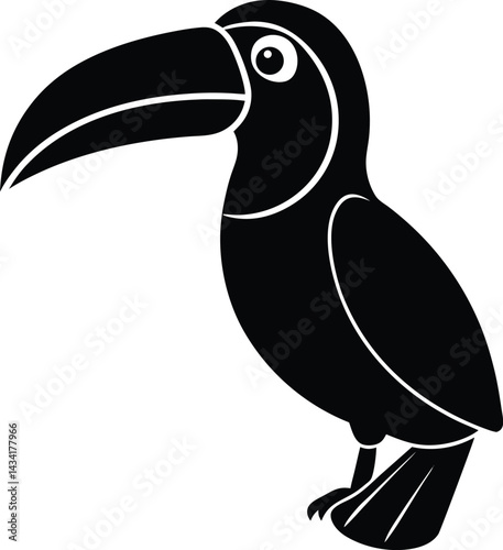 toucan bird cartoon isolated on white