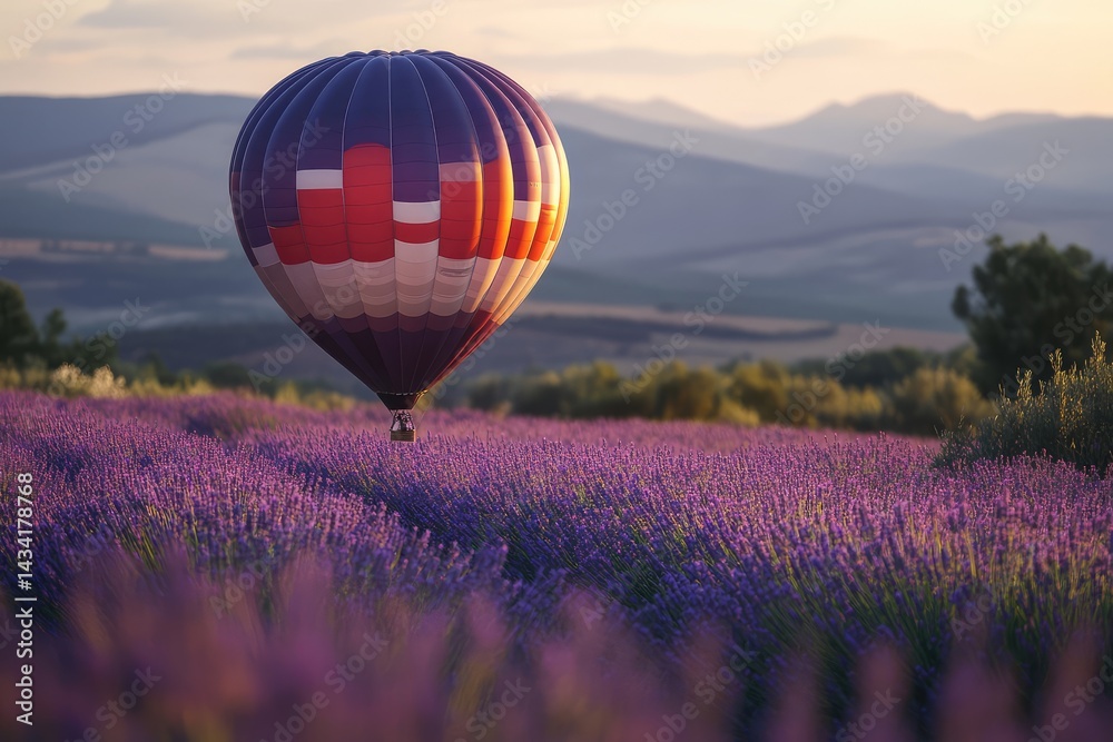 Obraz premium Lavender balloon. AI generated illustration.