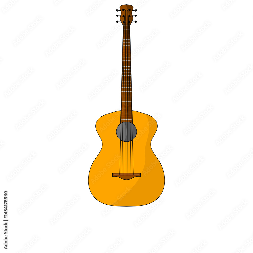 Fototapeta premium acoustic guitar isolated on white
