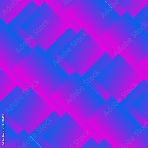 Seamless Abstract Geometric Pattern with Vibrant Gradient Squares